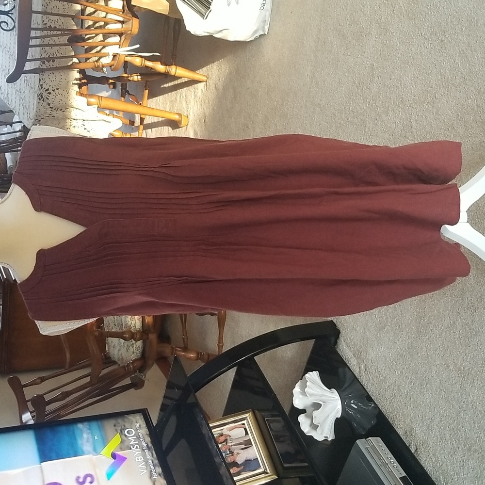 NWT Sonoma rust/cinnamon colored sleeveless dress with side pocket!